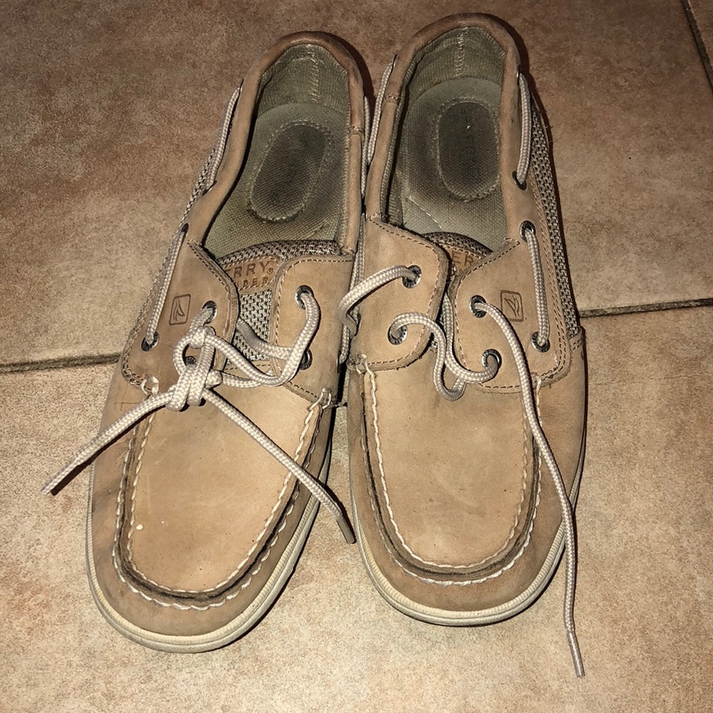 Tan Sperry Boat shoes